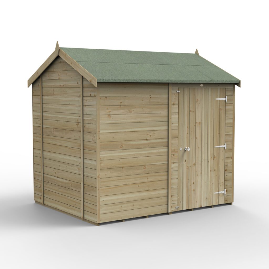 Timberdale 8×6 Reverse Apex Shed No Window with Installation 5013053196014 2